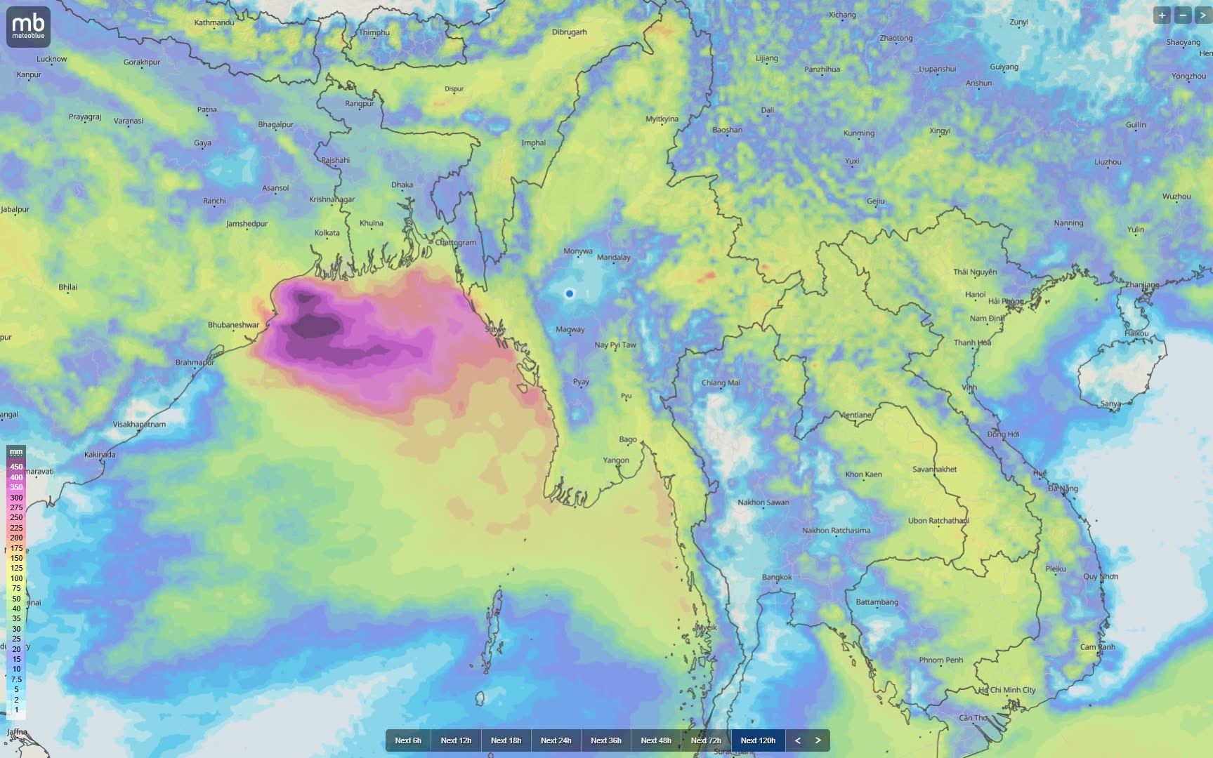 ဘင်္ဂလားပင်လယ်အော် မြောက်ပိုင်းမှာ လေဖိအားနည်းရပ်ဝန်း ဖြစ်ပေါ်နိုင်မှုနှင့်အတူ နိုင်ငံအနှံ့မှာ မိုးဆက်လက် ရွာသွန်းမယ်လို့ဆို