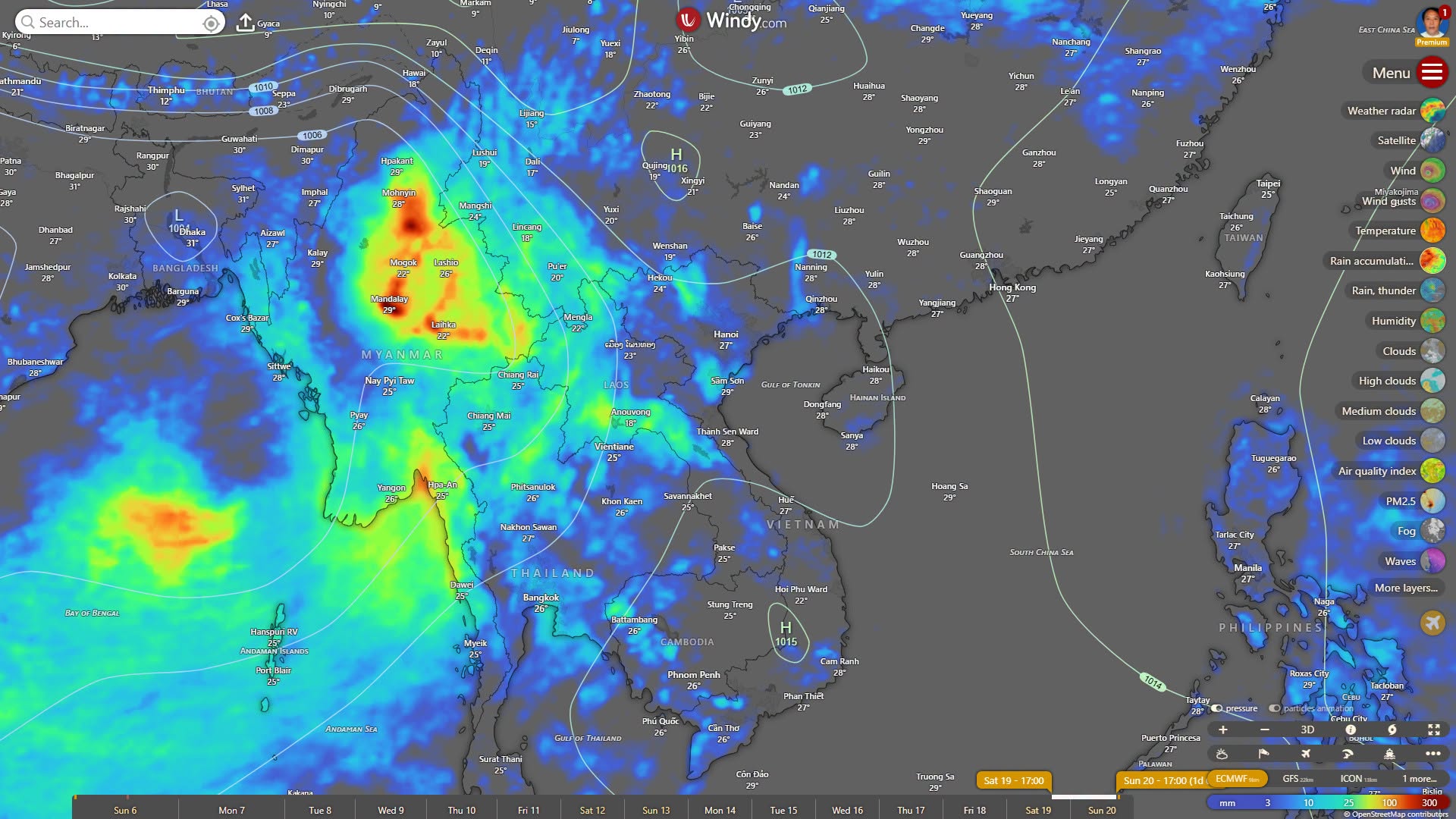 Heavy Rain Expected in Naypyitaw and Central Regions Due to Storm Remnants