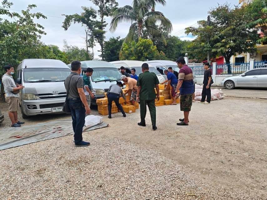 တာချီလိတ်မှာ ထိုင်းဘက်က ဝင်ရောက်လာတဲ့ အသားငါးနဲ့ ဟင်းသီးဟင်းရွက်တွေကို ဖမ်းဆီးနေလို့ ဈေး ၂ ဆနီးပါး မြင့်တက်