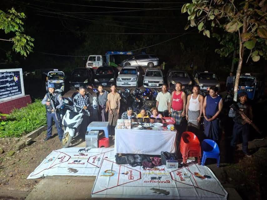 လိုင်းကြေးပေးပြီး နှစ်ရှည်လုပ်ကိုင်နေတဲ့ ဂျင်ဝိုင်းတွေကို ဝင်ရောက်ဖမ်းဆီးလို့ ကား၊ ဆိုင်ကယ်နဲ့ အိုးဝေတွေပါ သိမ်းဆည်းခံရ 