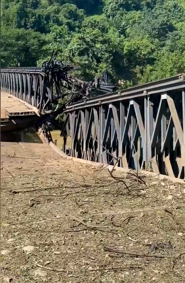 Two bridges on Myitkyina–Bhamo road destroyed in jet fighter bombing