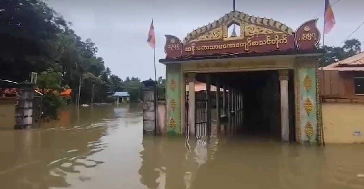 Flood-Hit Kyonpyaw Villagers Survive on Bananas and Broken Rice, Urgently Need Donors